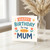 Happy Birthday to My Extra Mum Card - Colourful Hand-Lettered Tulips and Confetti - Cute Birthday Card for Mum, Stepmum or Bonus