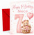 Niece 7th Birthday Card Pink Teddy in Basket with Heart Balloon