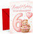 Granddaughter 6th Birthday Card Teddy in Basket & Heart Balloon