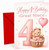 Great Niece 4th Birthday Card Teddy in Basket Heart Balloon
