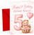 Great Niece 5th Birthday Card Pink Teddy in Basket & Heart