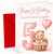 Great Granddaughter 5th Birthday Card Teddy Basket Heart