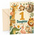Daughter 1st Birthday Card Jungle Animals Party Hats