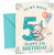 Niece 5th Birthday Card Cute Elephant with Big Number 5
