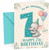 Grandson 7th Birthday Card Cute Elephant with Big Starry 7