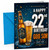 God Son 22nd Birthday Card Beer Bottle and Pint Confetti
