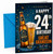 Great Grandson 24th Birthday Card Beer Bottle and Pint Confetti