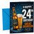 Great Grandson 24th Birthday Card Beer Bottle and Pint Confetti
