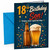 Son 18th Birthday Card Beer Bottle & Pint Glass Confetti