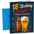 Daughter 18th Birthday Card Beer Bottle and Pint Glass Stars