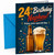 Nephew 24th Birthday Card Beer Bottle and Pint Confetti