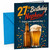 Nephew 27th Birthday Card Beer Bottle & Pint Confetti