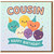 Birthday Card for Cousin - Cute Balloon Characters, Party Hats and Confetti - Happy Birthday Cousin Card