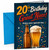 Great Niece 20th Birthday Card Beer Bottle and Pint Confetti