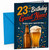 Great Niece 23rd Birthday Card Beer Bottle and Pint Confetti