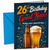 Great Niece 26th Birthday Card Beer Bottle and Pint Confetti