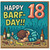 Funny 18th Birthday Card - Happy Barf-Day Party Scene with Balloons and Bottles - Humorous Adult Milestone Card for Him or Her