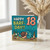 Funny 18th Birthday Card - Happy Barf-Day Party Scene with Balloons and Bottles - Humorous Adult Milestone Card for Him or Her