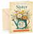 Sister 67th Birthday Card Floral Watering Can Bouquet