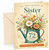 Sister 72nd Birthday Card Floral Watering Can Bouquet
