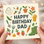 Happy Birthday Dad Gardening Card - Cute Garden Tools, Veg and Wellies Design for Dad, Perfect for Gardener or Allotment Lover Father