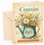 Cousin 60th Birthday Card Watering Can Daisy Bouquet