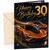 30th Birthday Card Gold Supercars and Stars on Black