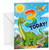 3rd Birthday Card Rainbow Number 3 with Dinosaur