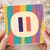 Pause Button Birthday Card - Retro Colour Stripes Design, Bold Cream Icon with Purple and Coral Bars, Modern Graphic Greeting for Friends and Family