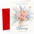 Nanny Birthday Card Coral and Pink Flowers with Butterfly