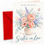 Sister In Law Birthday Card Watercolour Flower Bouquet Vase