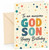 God Son Birthday Card Colourful Star Confetti Typography