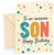 Son Birthday Card Colourful Stars and Confetti Typography