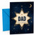 Dad Birthday Card Starburst Night Sky and Crescent Moon