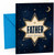 Father Birthday Card Gold Starburst and Moon Night Sky