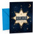 Grandad Birthday Card Starburst Badge on Night Sky with Moon