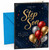 Step Son Birthday Card Gold Script on Navy with Balloons