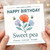 Happy Birthday Card - April Birth Flower Sweet Pea with Bees - Kindness Gratitude Strength Botanical Design