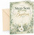 Step Son Birthday Card White Cross and Doves Floral Greenery