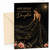 Daughter Birthday Card Elegant Black Gold Gown and Fireworks