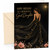 God Daughter Birthday Card Elegant Woman in Black Gold Gown