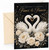 Fiancé & Fiancée Anniversary Card Elegant Swans and White Roses