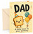 Dad Birthday Card Cute Toast Character with Balloons