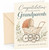New Grandparents Congratulations Card Floral Vintage Pram