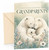 New Grandparents New Baby Card Polar Bear Family and Flowers