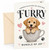 Congratulations Card New Puppy in Teacup with Hearts