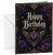 Birthday Card Gothic Purple Roses and Winged Heart Jewel