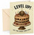 Birthday Card Level Up D20 Dice Cake Illustration