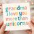 Grandma I Love You More Than Unicorns Card - Colourful Typography Grandmother Greeting, Cute Card for Nan, Birthday or Just Because