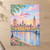 London, England travel poster full-bleed print styled in Unframed sheet - corrected A-series; frame and props not included